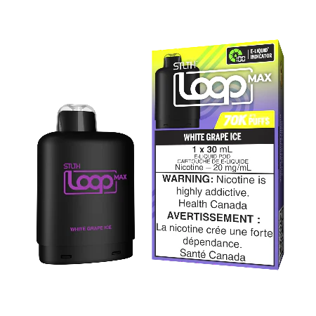 STLTH Loop 70K Pods – White Grape Ice | 70,000 Puffs | 30mL