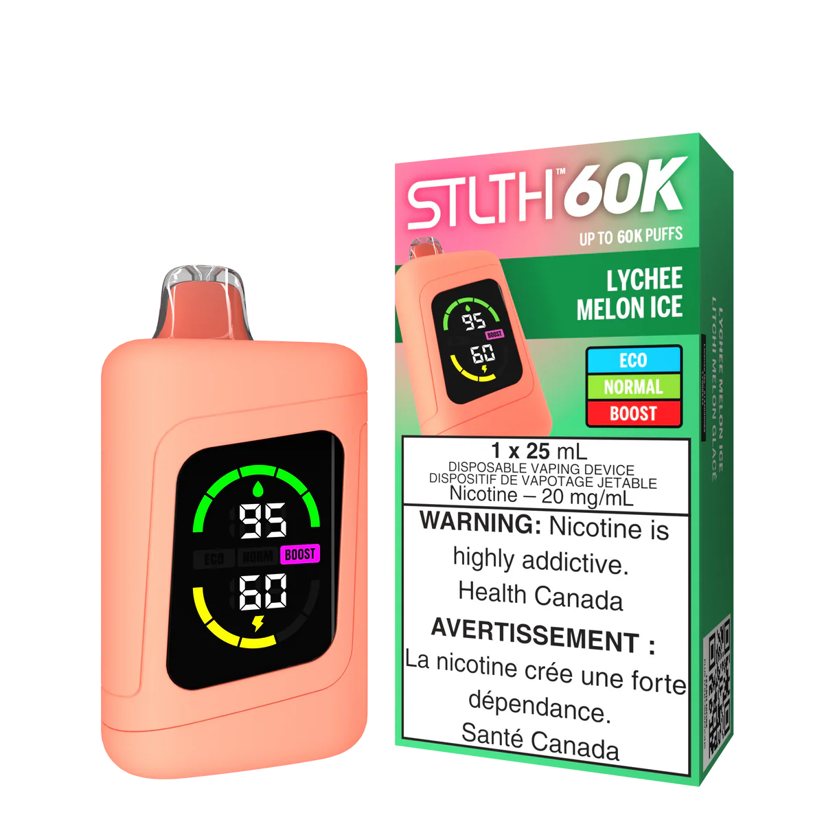 STLTH 60K LYCHEE MELON ICE DISPOSABLE VAPE (60000 PUFFS)