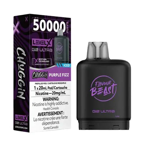 Flavour Beast Level X G2 Ultra 50K Puffs | Purple Fizz