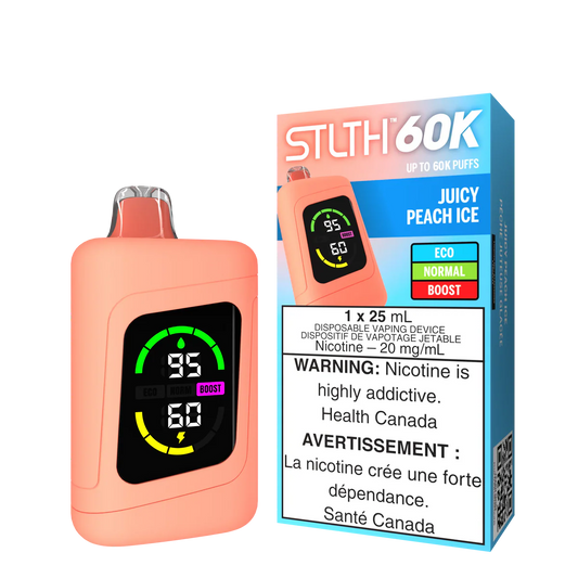 STLTH 60K JUICY PEACH ICE DISPOSABLE VAPE (60000 PUFFS)