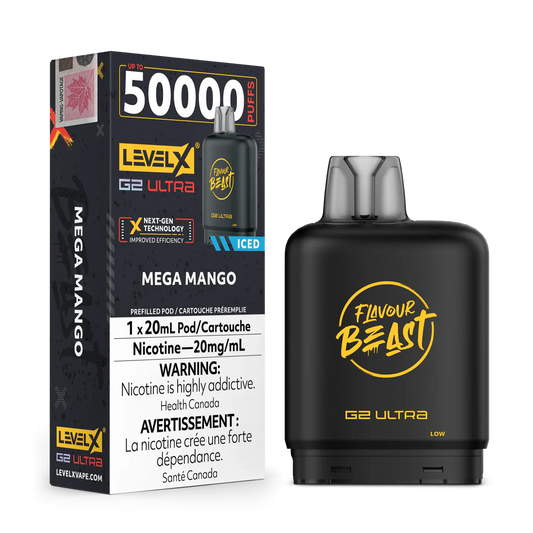 Flavour Beast Level X G2 Ultra 50K Puffs | Mega Mango