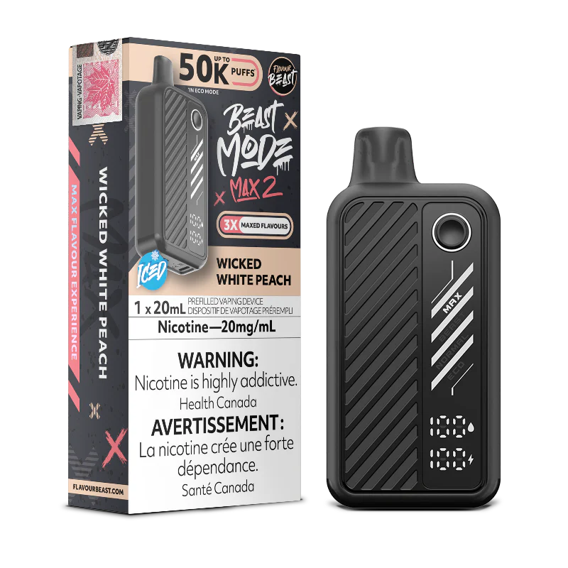 Flavour Beast Beast Mode Max 2 50K - Wicked White Peach | 20ML