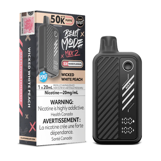 Flavour Beast Beast Mode Max 2 50K - Wicked White Peach | 20ML