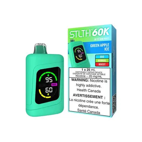 STLTH 60K GREEN APPLE ICE DISPOSABLE VAPE (60000 PUFFS)