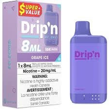 DRIP'N 16K Disposable Vape – Grape Ice