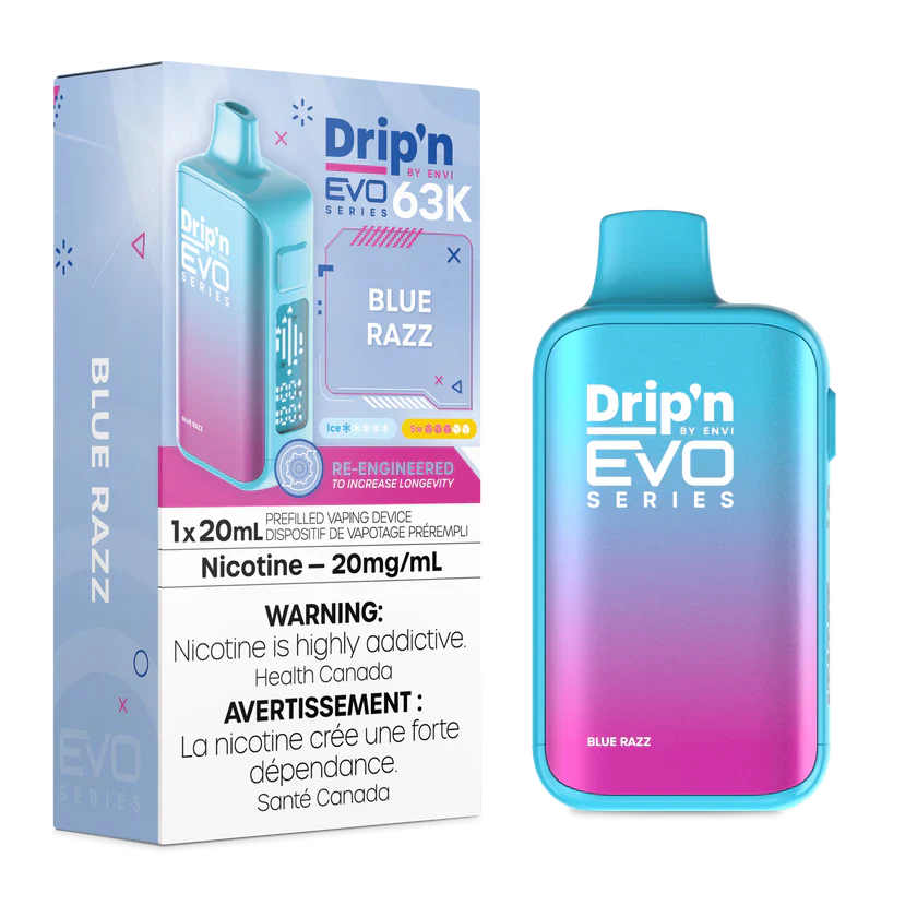 Drip'n Evo Blue Razz | 63,000 Puffs