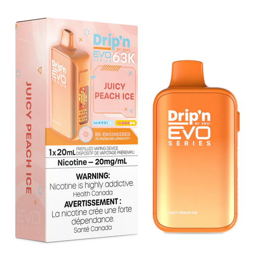 Drip'n Evo Juicy Peach Ice | 63,000 Puffs
