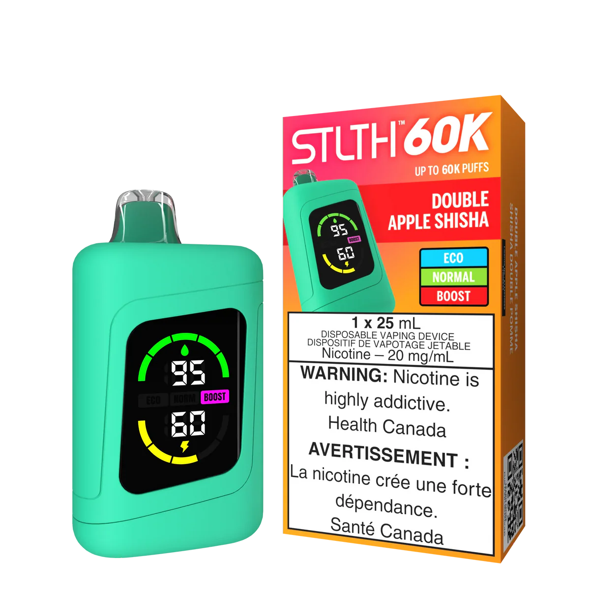 STLTH 60K DOUBLE APPLE SHISHA DISPOSABLE VAPE (60000 PUFFS)