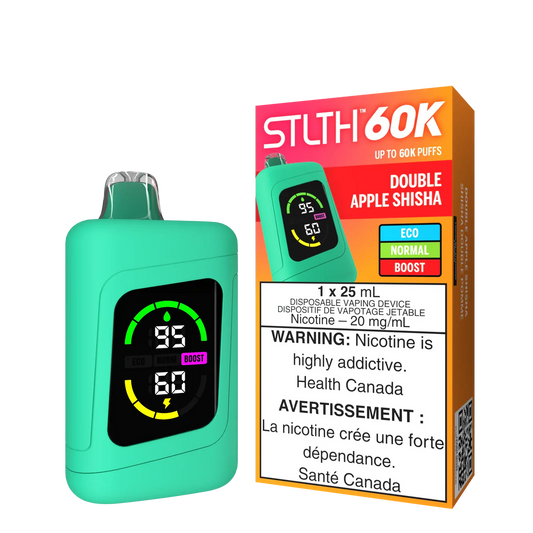 STLTH 60K DOUBLE APPLE SHISHA DISPOSABLE VAPE (60000 PUFFS)