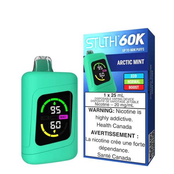 STLTH 60K ARCTIC MINT DISPOSABLE VAPE (60000 PUFFS)