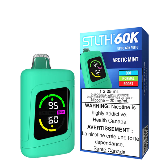 STLTH 60K ARCTIC MINT DISPOSABLE VAPE (60000 PUFFS)