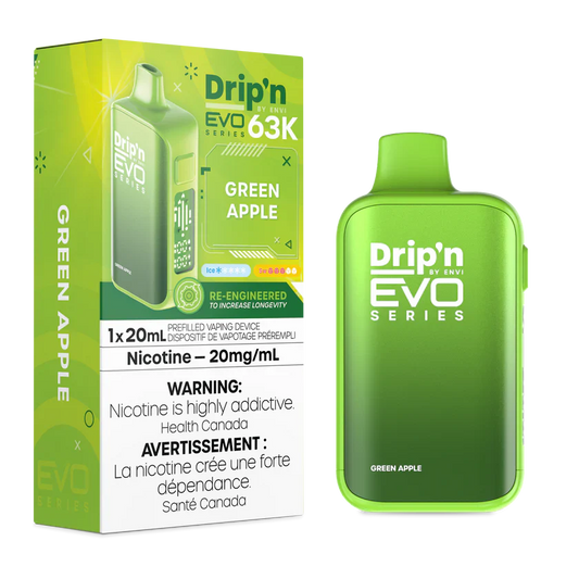 Drip'n Evo Green Apple | 63,000 Puffs