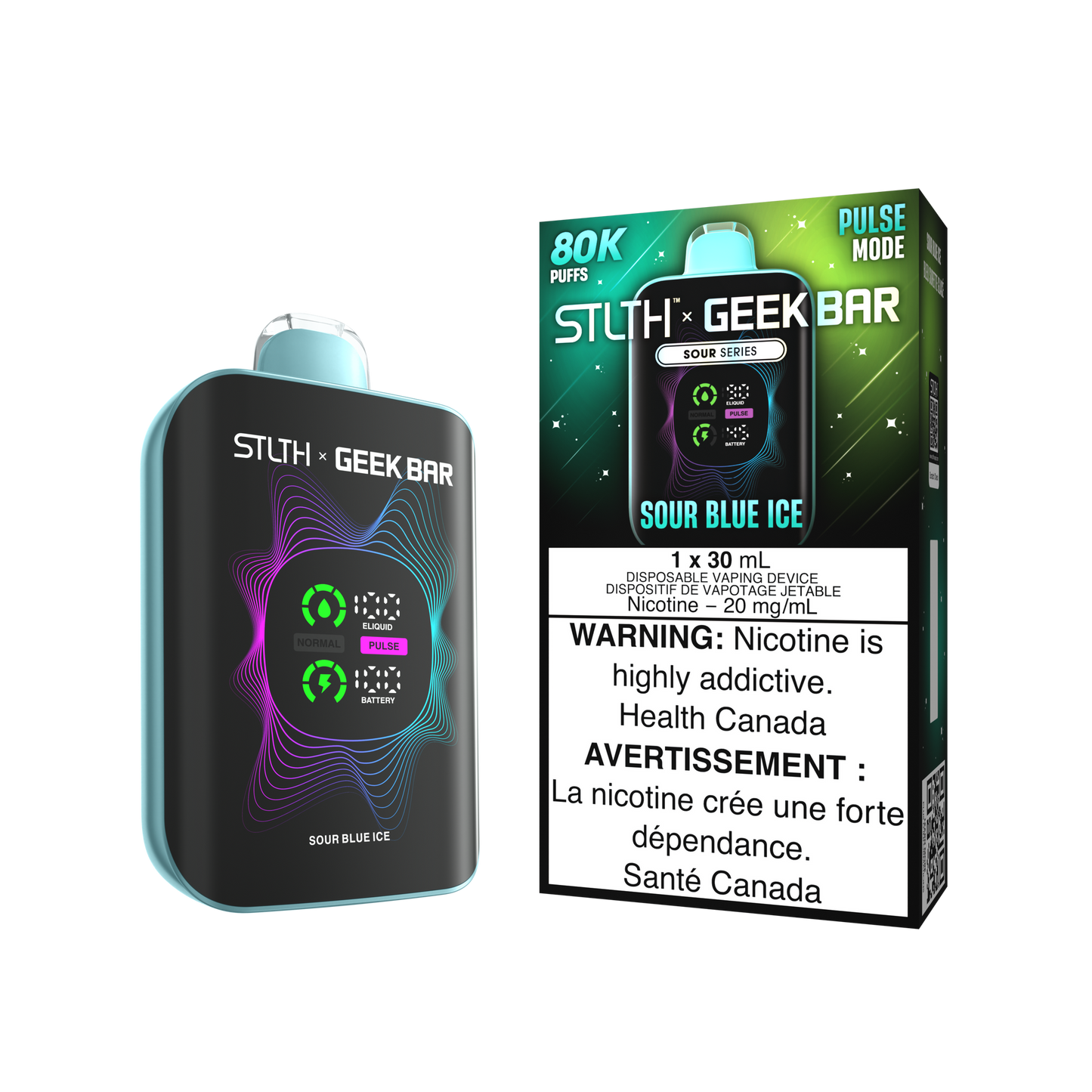 Stlth x geekbar 80k sour blue ice
