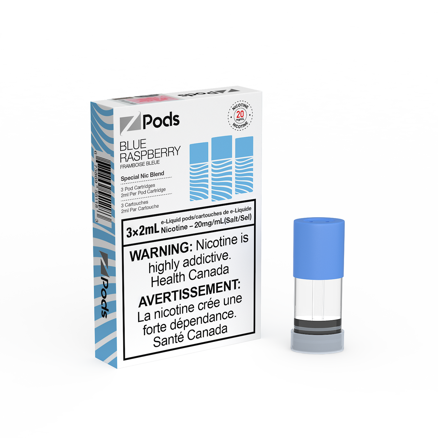Zpods blue raspberry