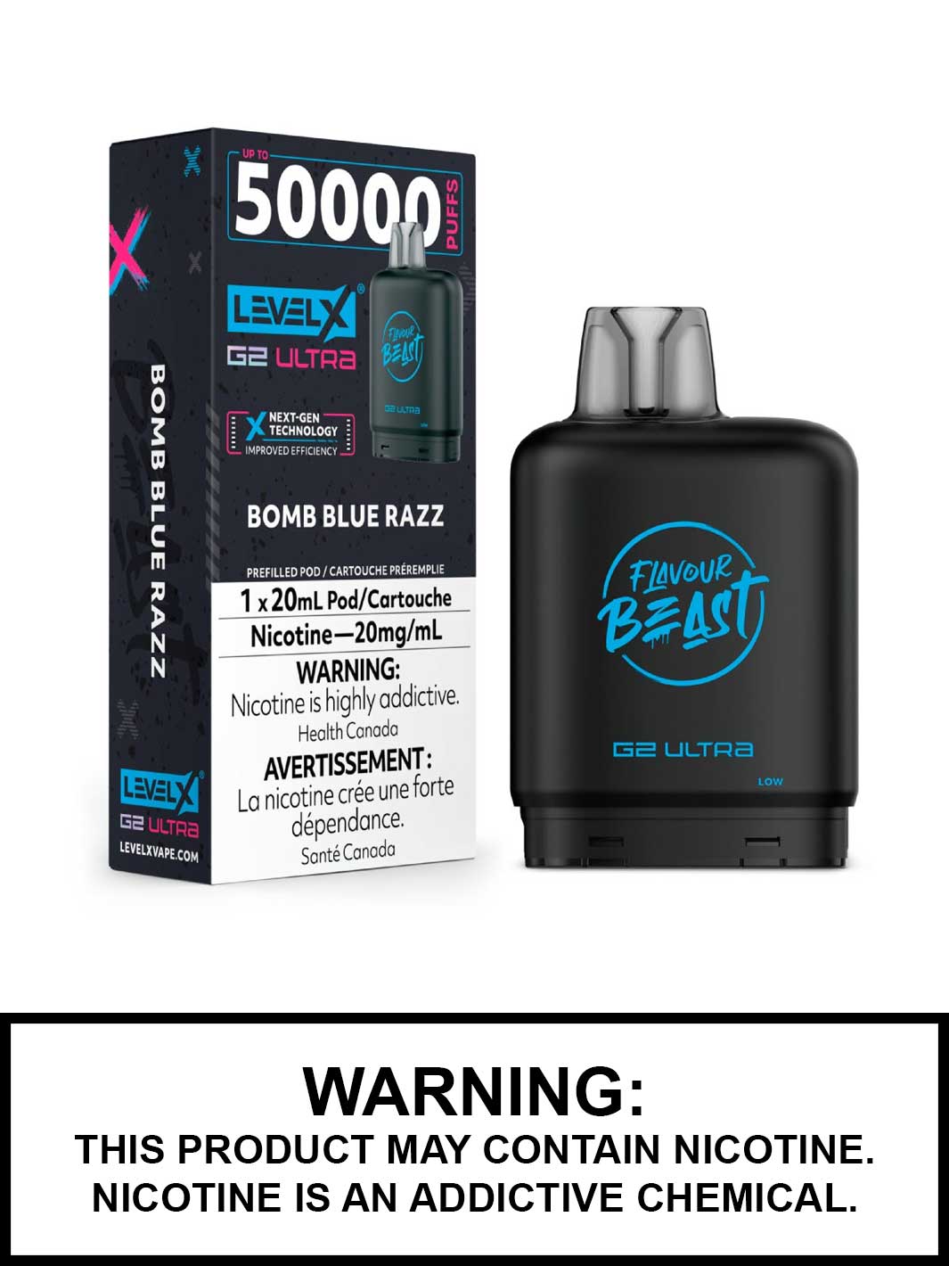 Level x g2 ultra 50k bomb blue razz