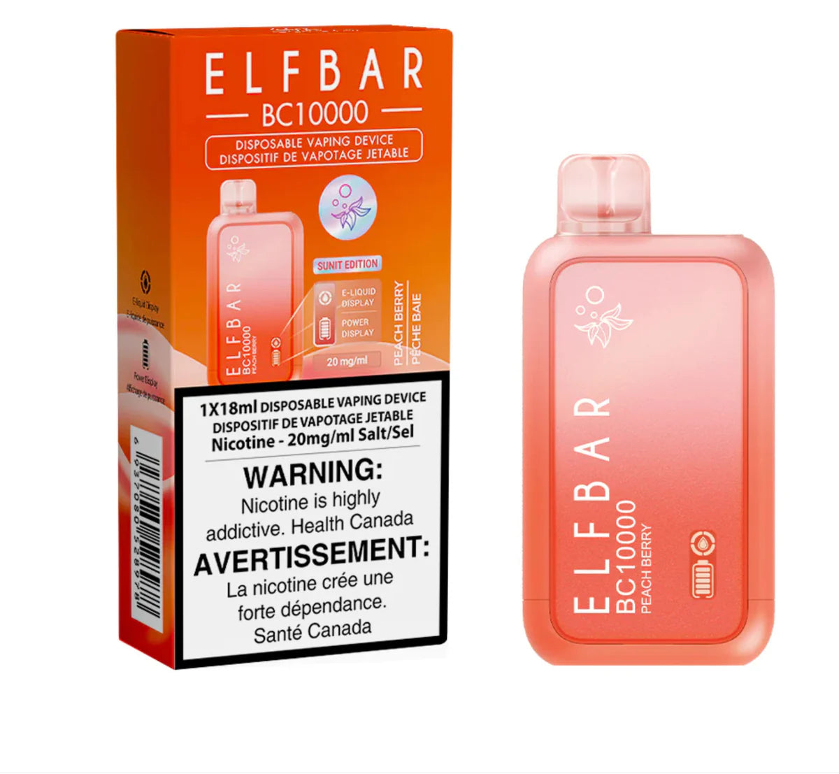 Elf Bar BC10000 Peach Berry – 10,000 Puffs | 18mL