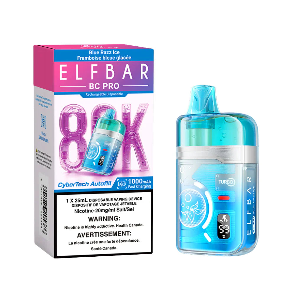 Elf Bar BC Pro 80,000 Puffs Disposable Vape - Blue Raaz Ice