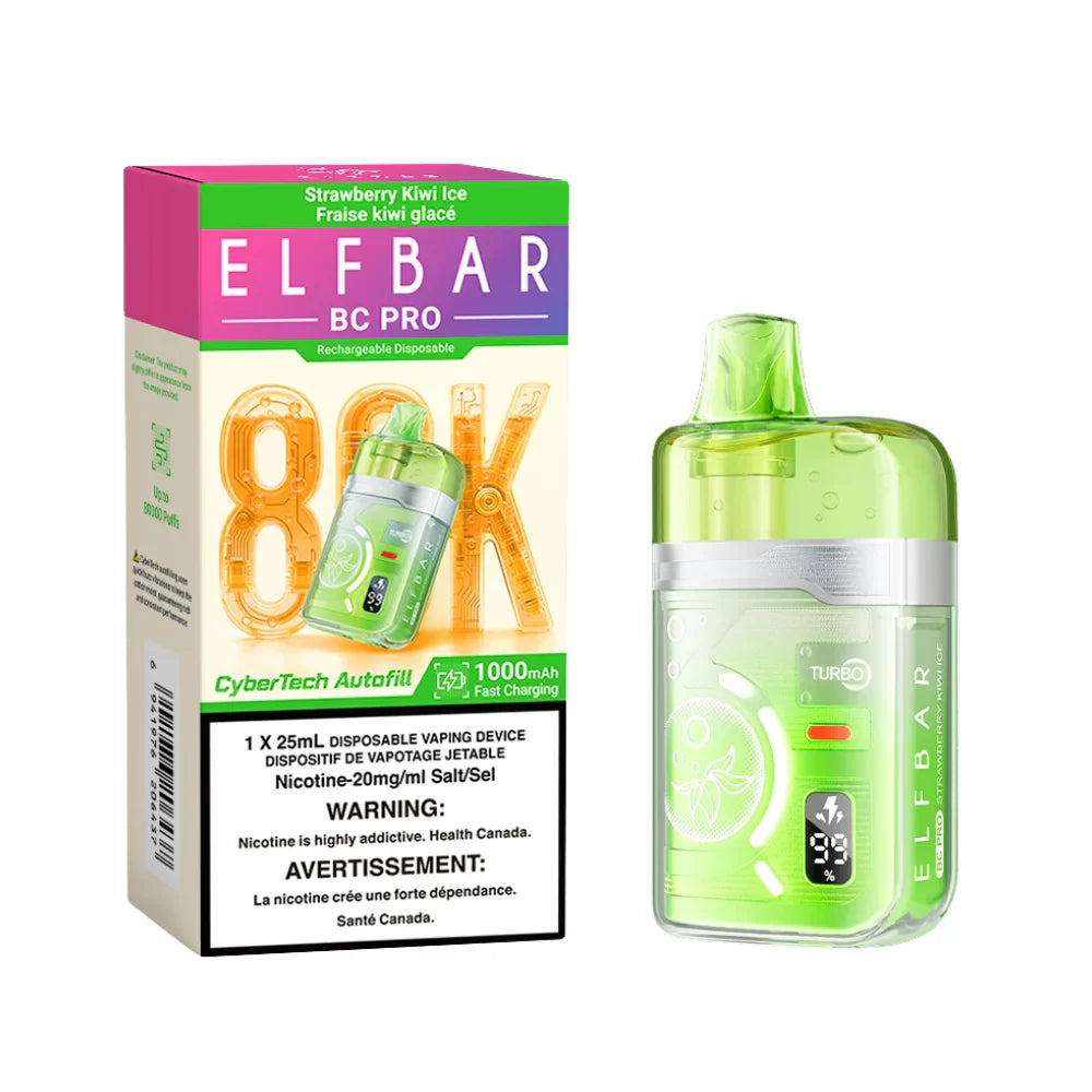 Elf Bar BC Pro 80,000 Puffs Disposable Vape - Strawberry Kiwi Ice