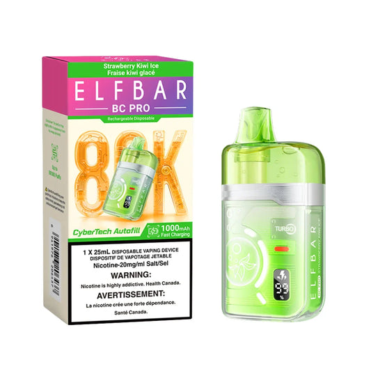 Elf Bar BC Pro 80,000 Puffs Disposable Vape - Strawberry Kiwi Ice