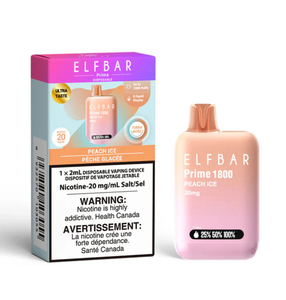 ELF Bar Prime 1800 Disposable Vape - Peach Ice