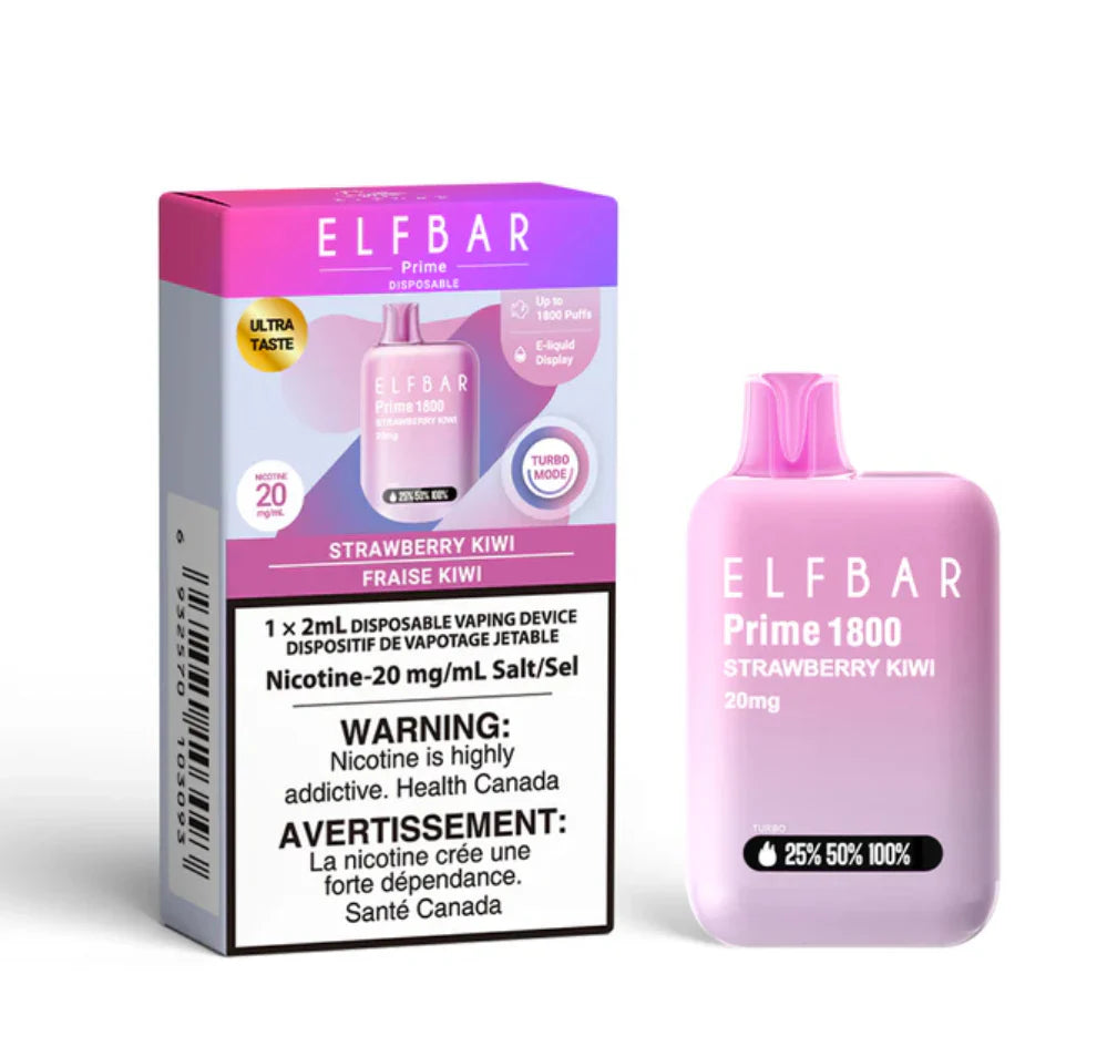 ELF Bar Prime 1800 Disposable Vape - Strawberry Kiwi