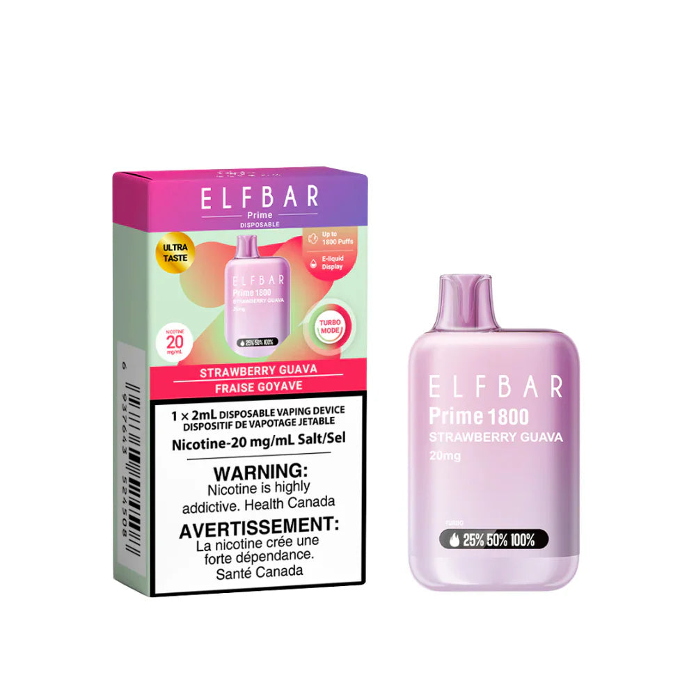 ELF Bar Prime 1800 Disposable Vape - Strawberry Guava