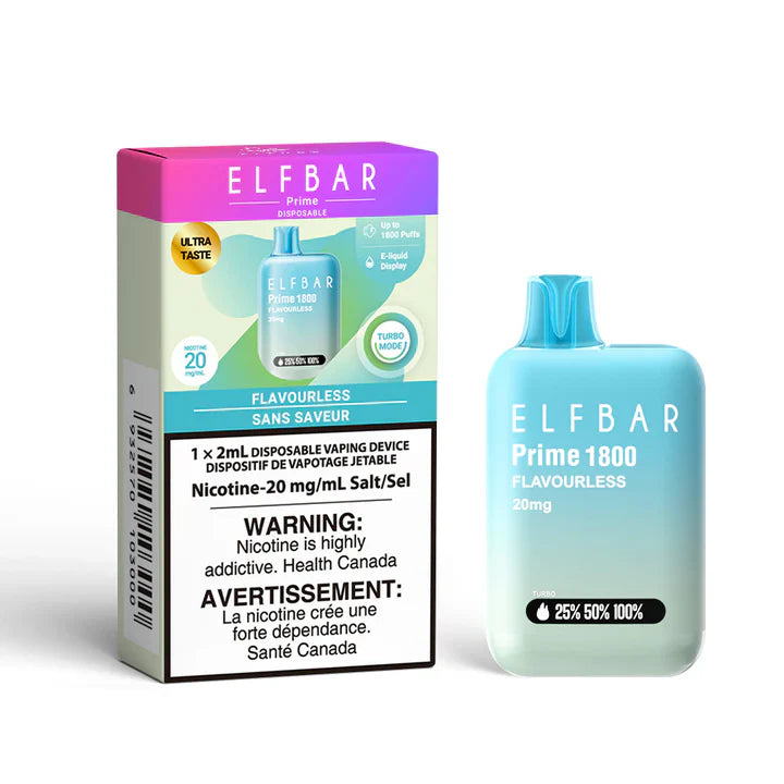 ELF Bar Prime 1800 Disposable Vape - Flavourless