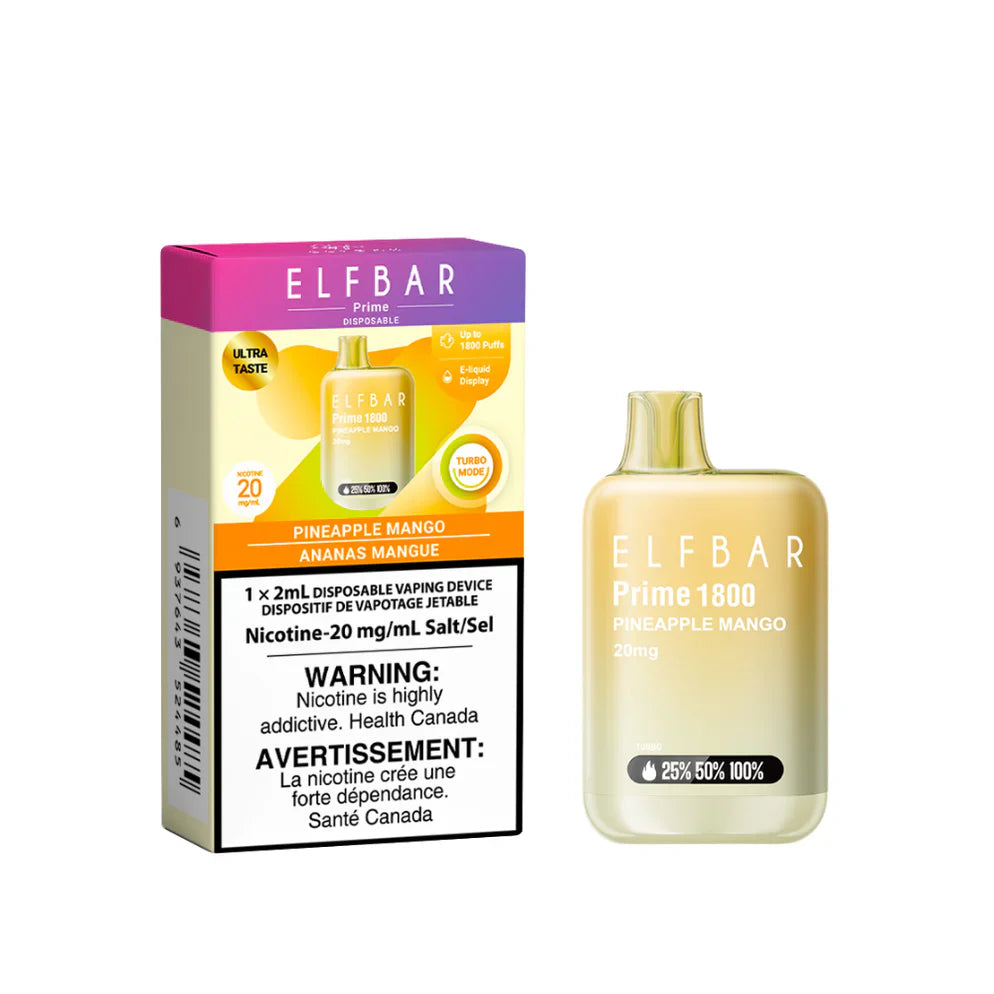 ELF Bar Prime 1800 Disposable Vape - Pineapple mango