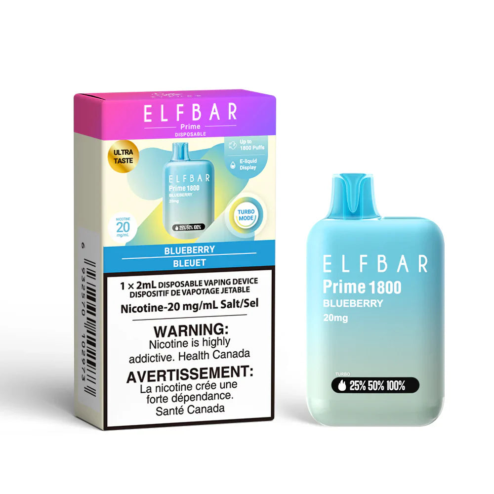 ELF Bar Prime 1800 Disposable Vape - Blueberry