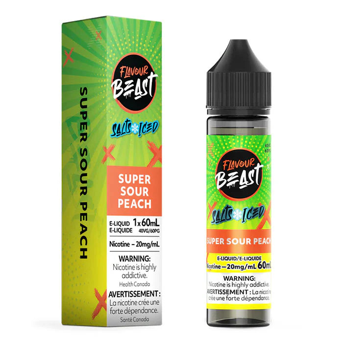 Flavour Beast Salt Nic E-liquid 60ml | Super Sour Peach