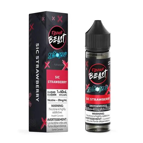 Flavour Beast Salt Nic E-liquid 60ml | Sic Strawberry Iced