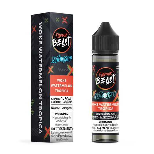 Flavour Beast Salt Nic E-liquid 60ml | Woke Watermelon Tropica Iced