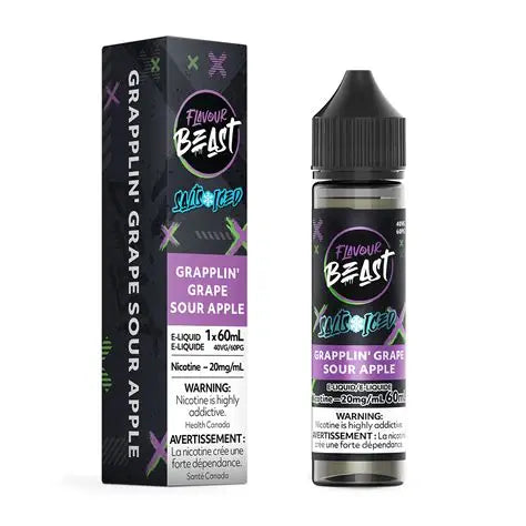 Flavour Beast Salt Nic E-liquid 60ml | Grapplin' Grape Sour Apple Iced
