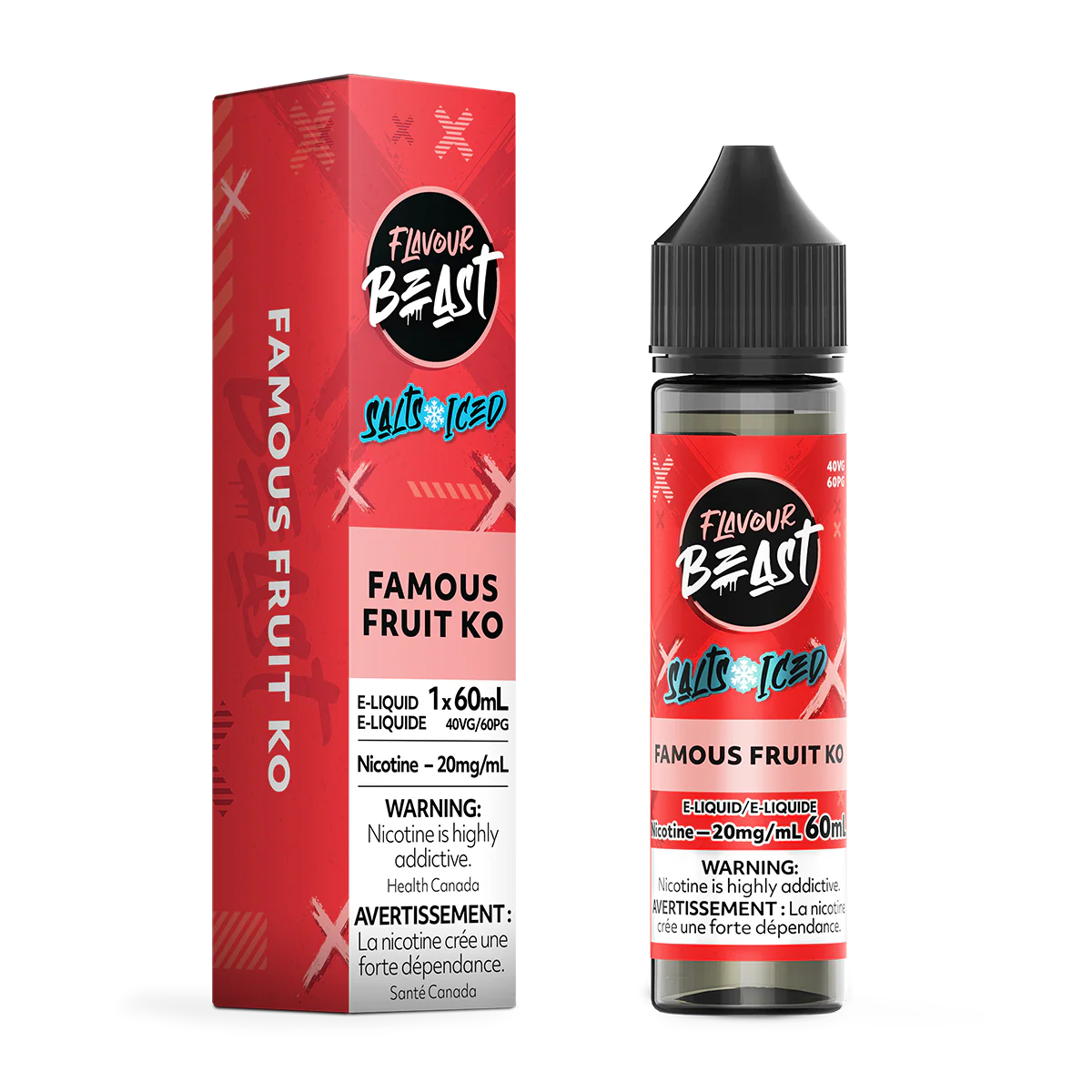Flavour Beast Salt Nic E-liquid 60ml | Famous Fruit Ko Iced