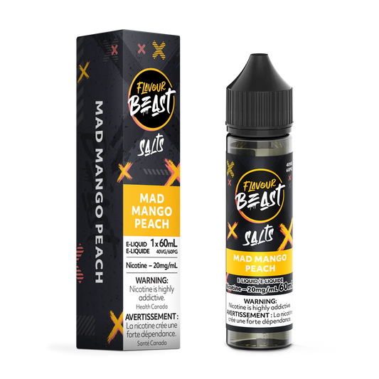 Flavour Beast Salt Nic E-liquid 60ml | Mad Mango Peach