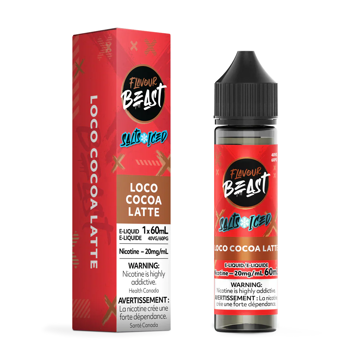 Flavour Beast Salt Nic E-liquid 60ml | Loco Cocoa Latte Iced