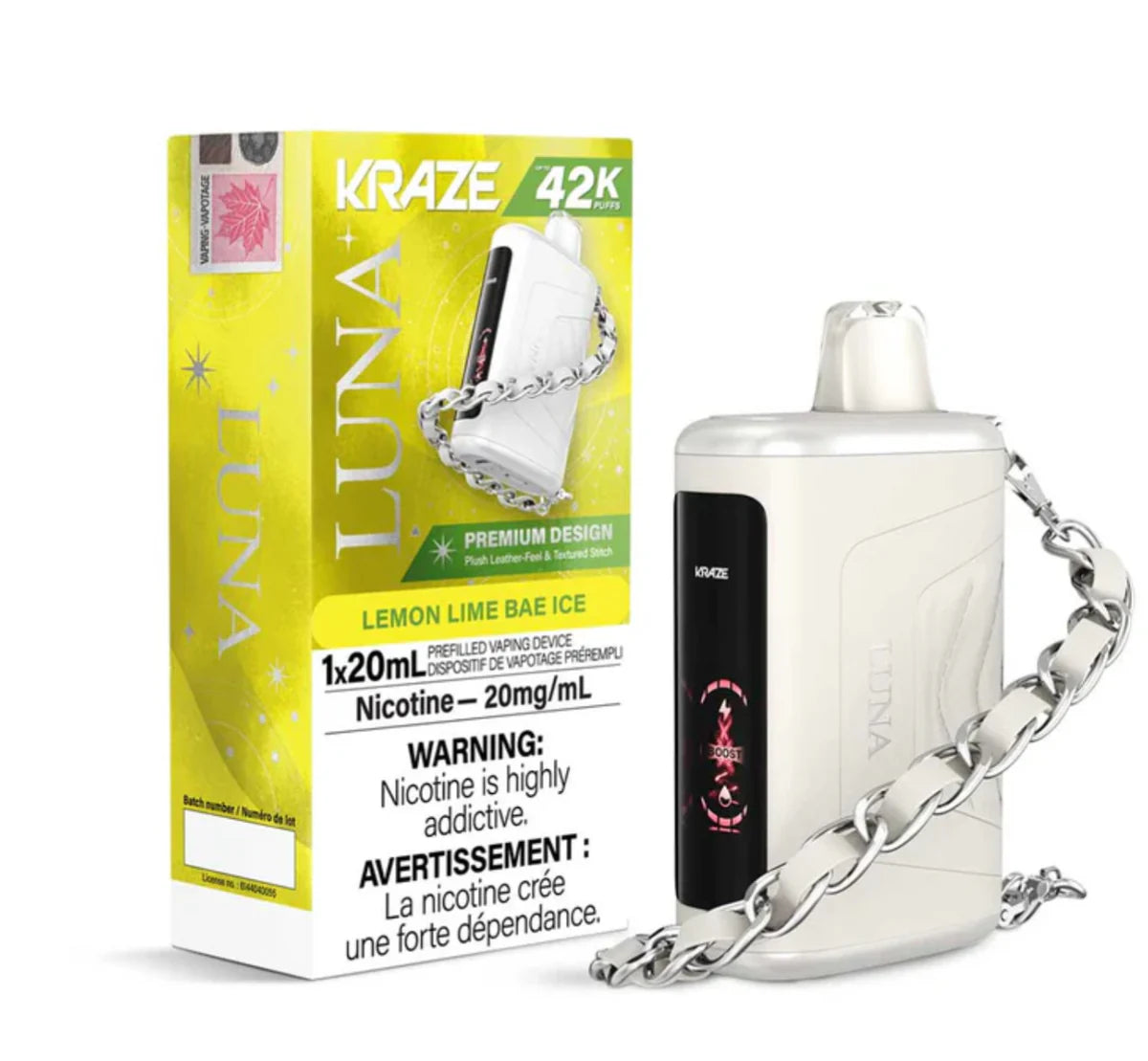 Kraze Luna 42K Lemon Lime Bae Ice – 42,000 Puffs | 20mL