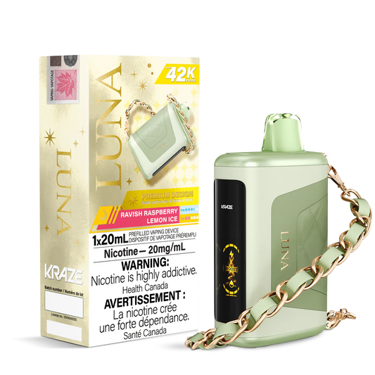 Kraze Luna 42K Ravish Raspberry Lemon Ice – 42,000 Puffs | 20mL
