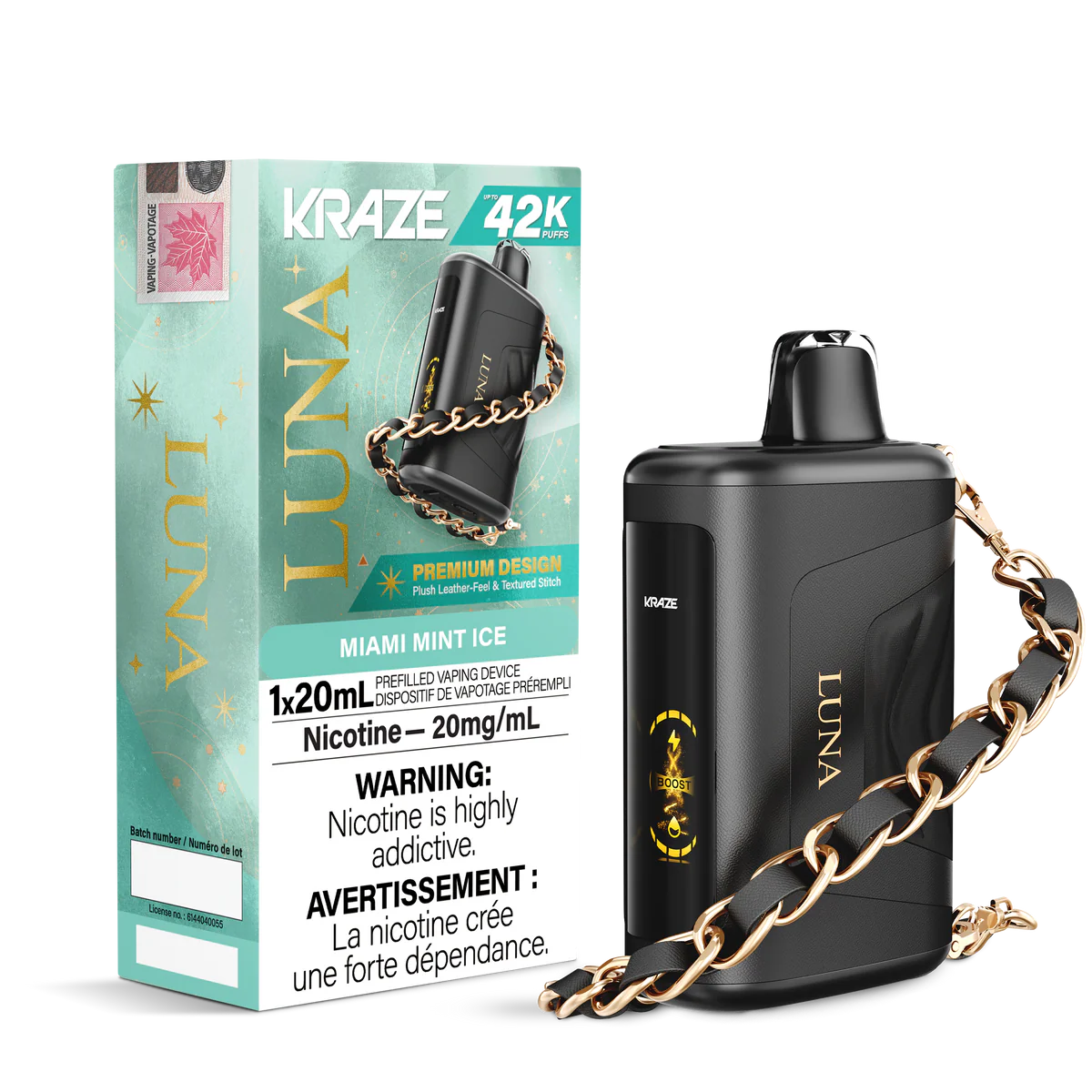 Kraze Luna 42K Miami Mint Ice – 42,000 Puffs | 20mL
