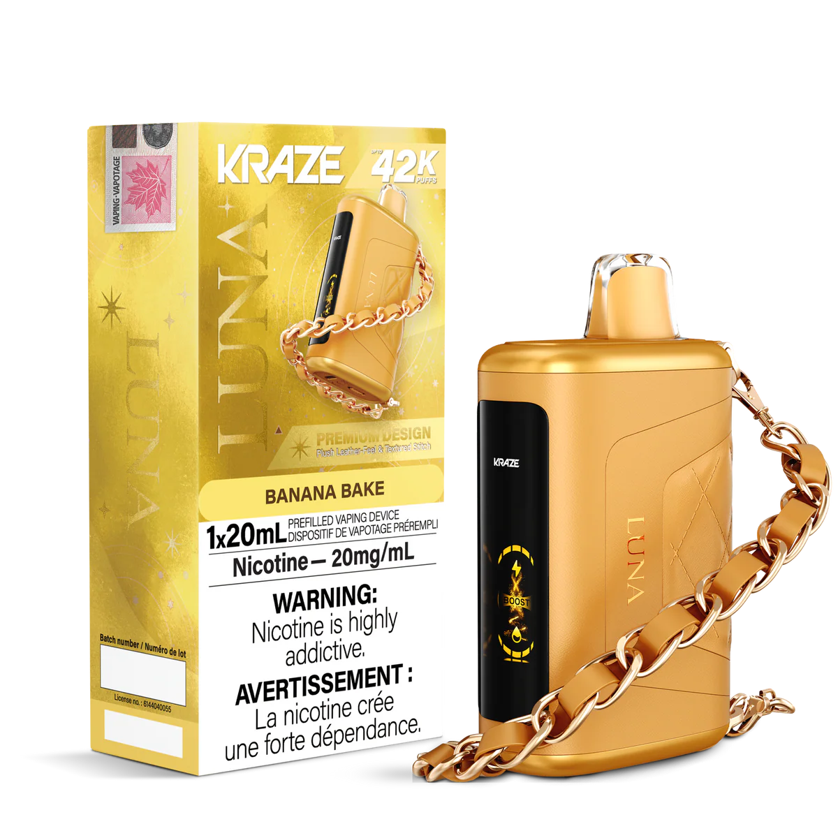 Kraze Luna 42K Banana Bake – 42,000 Puffs | 20mL