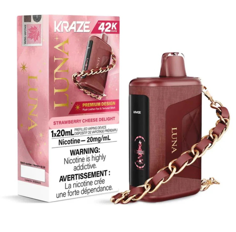 Kraze Luna 42K Strawberry Cheese Delight – 42,000 Puffs | 20mL