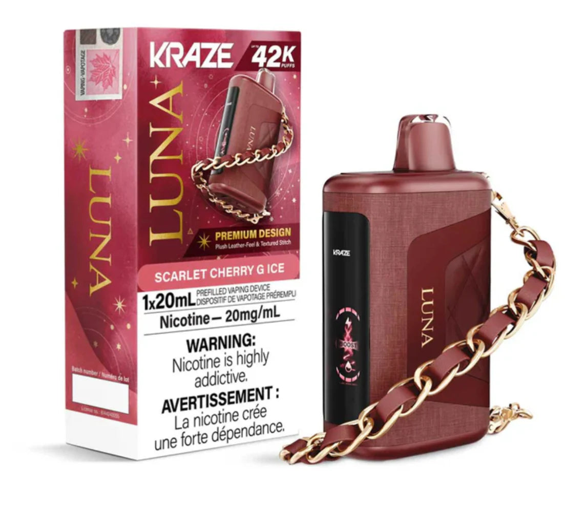 Kraze Luna 42K Scarlet Cherry G Ice – 42,000 Puffs | 20mL