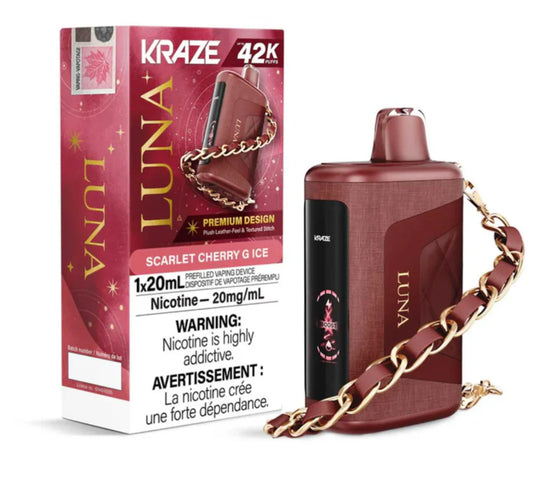 Kraze Luna 42K Scarlet Cherry G Ice – 42,000 Puffs | 20mL