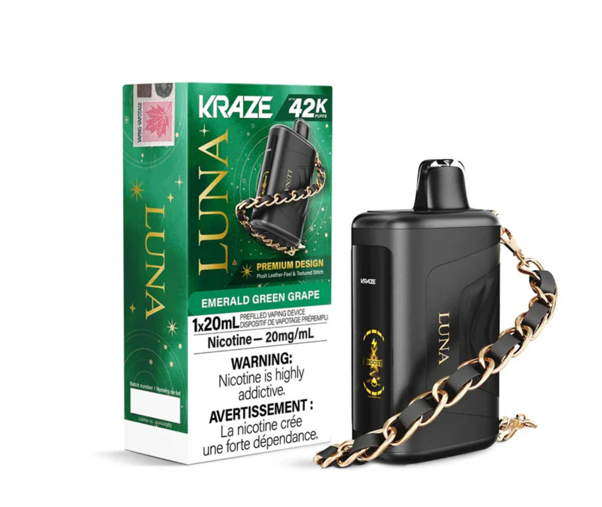 Kraze Luna 42K Emerald Green Grape – 42,000 Puffs | 20mL