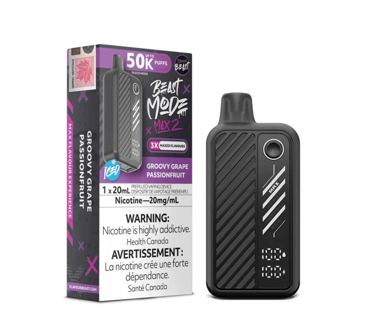 Flavour Beast Beast Mode Max 2 50K - Groovy Grape Passionfruit | 20ML