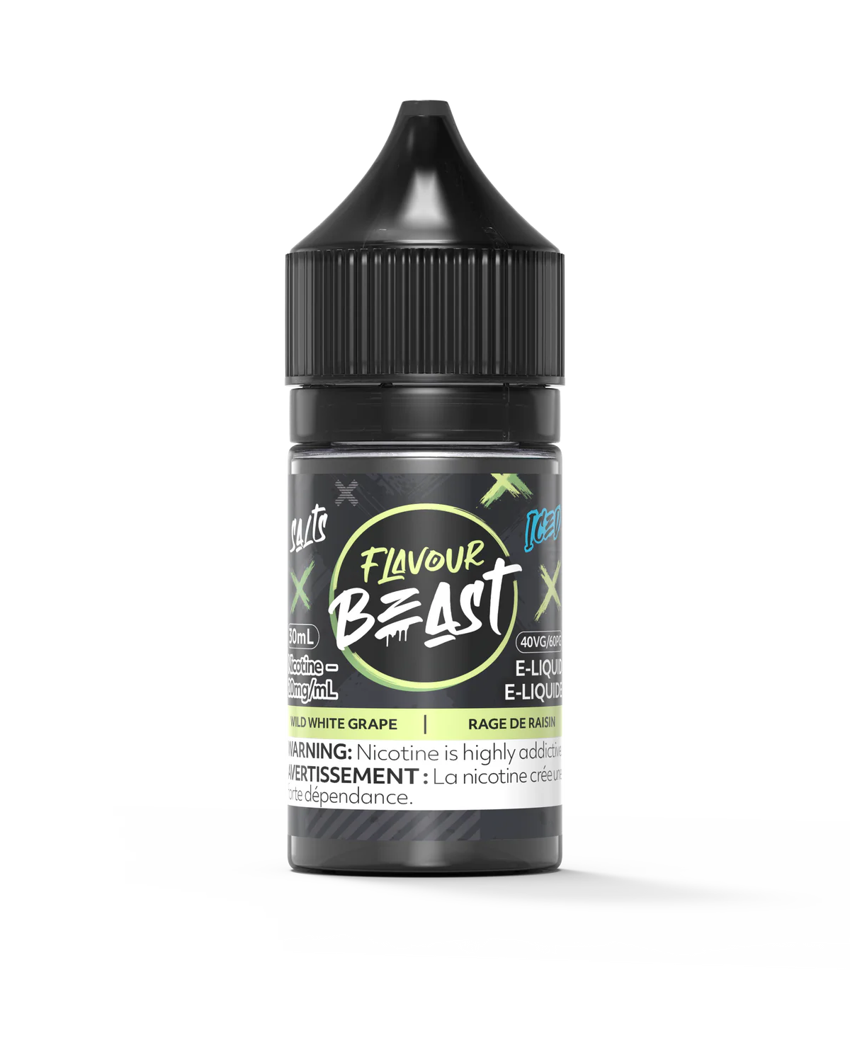 FLAVOUR BEAST E-LIQUID 30ML - WILD WHITE GRAPE ICED