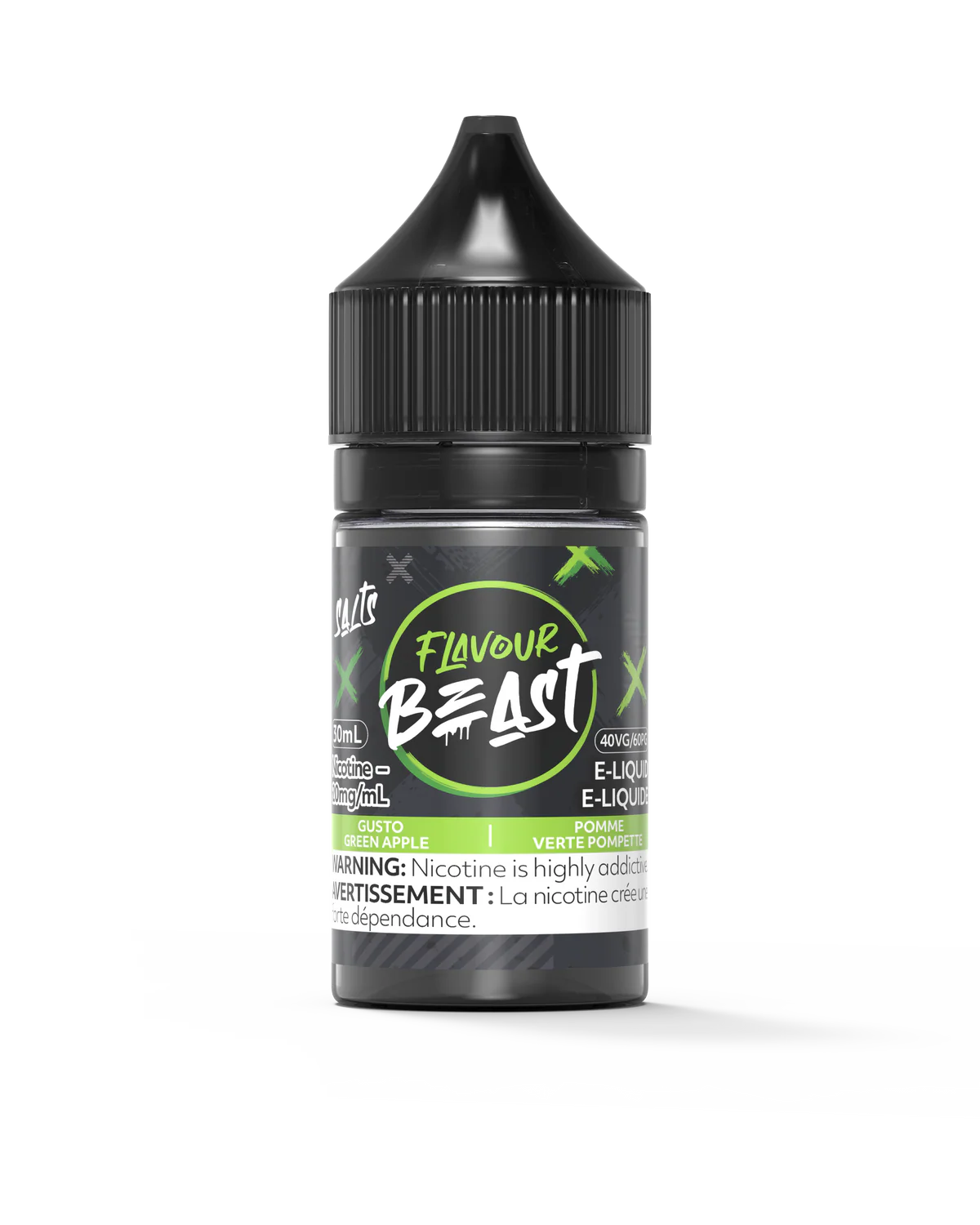 FLAVOUR BEAST E-LIQUID 30ML - GUSTO GREEN APPLE