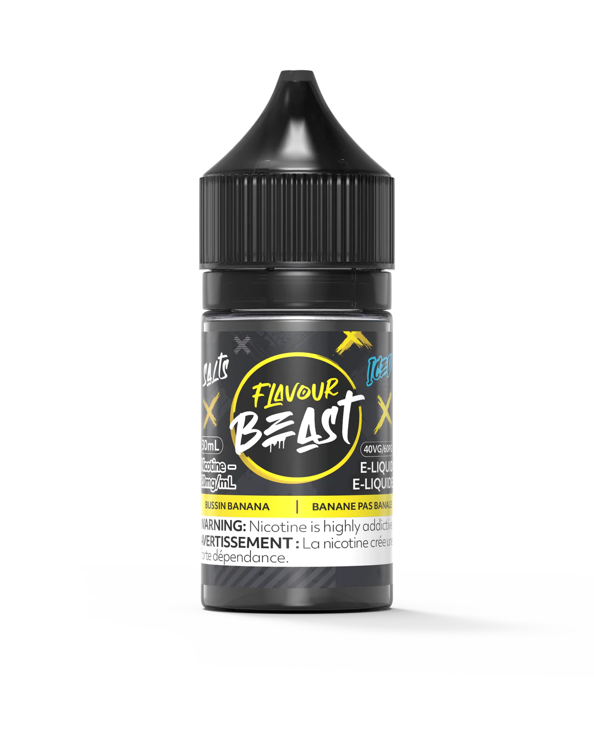 FLAVOUR BEAST E-LIQUID 30ML - BUSSIN BANANA ICED