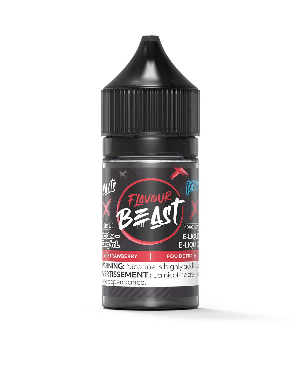FLAVOUR BEAST E-LIQUID 30ML - SIC STRAWBERRY ICED