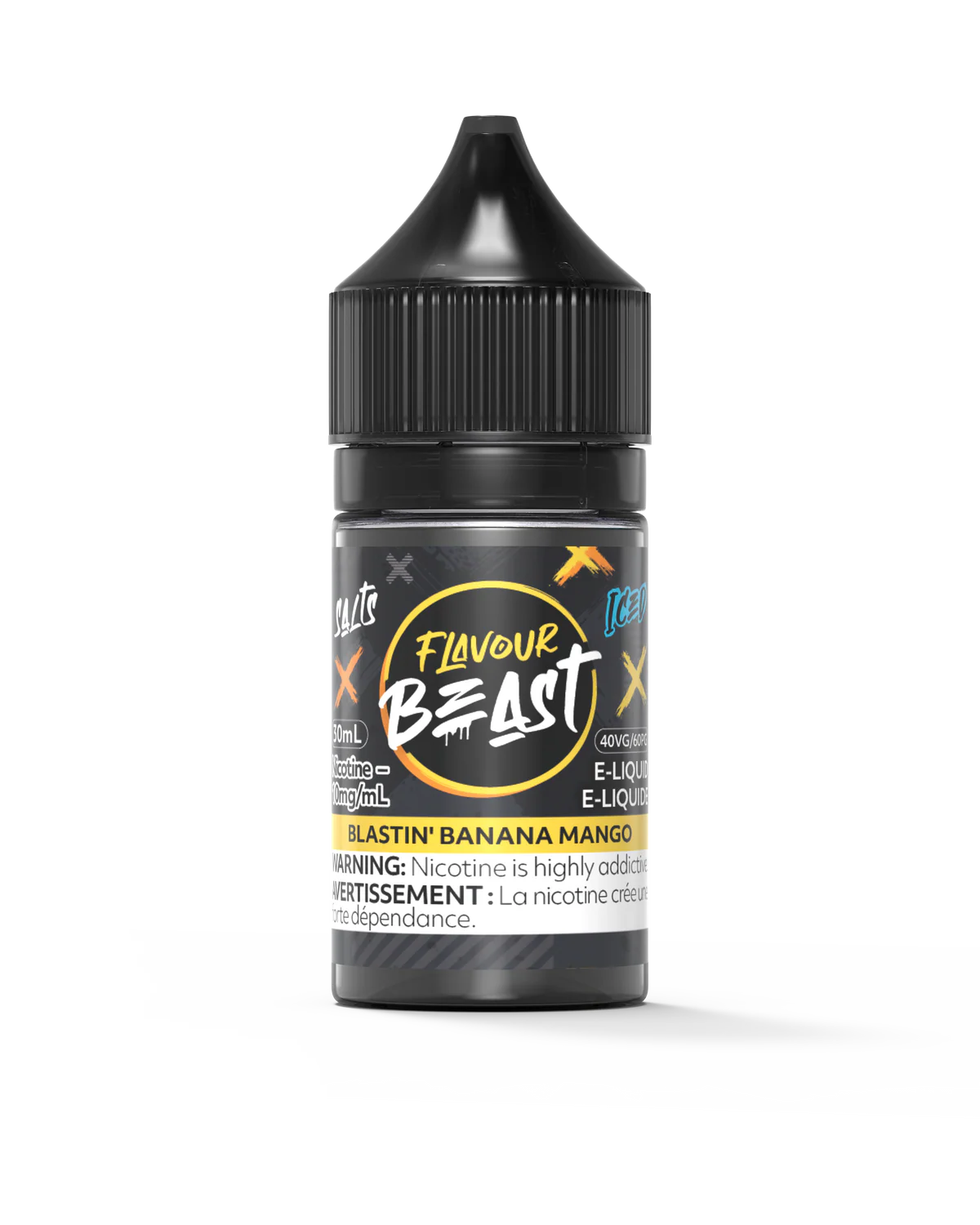 FLAVOUR BEAST E-LIQUID 30ML- BLASTIN' BANANA MANGO ICED
